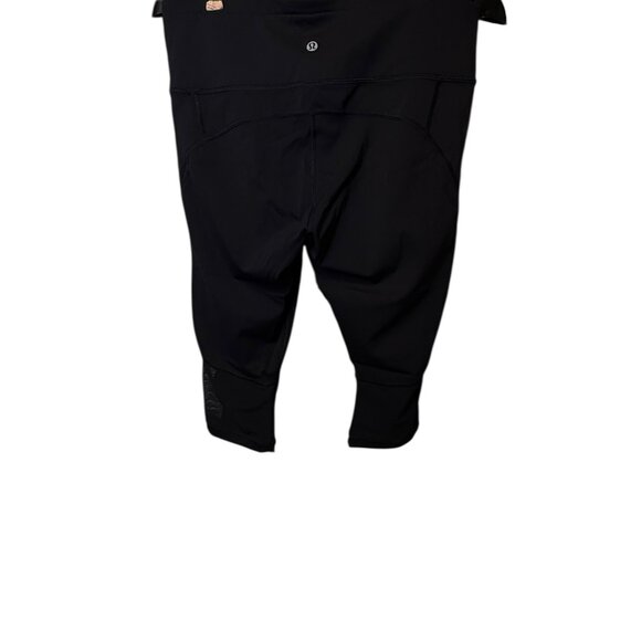 Women's Lululemon Align Crop Pants Size 10 - Black Mesh - Picture 9 of 12
